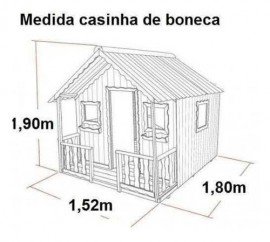 Projeto Casinha Boneca Infantil Madeira