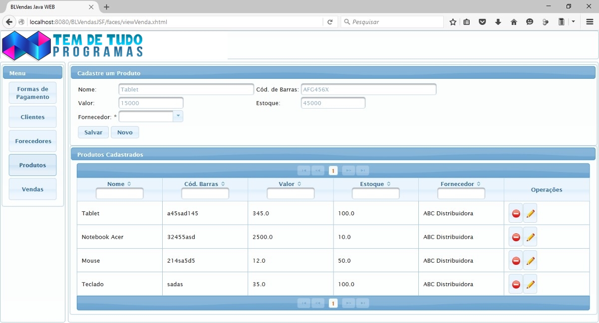 Código Fonte Blvendasee 1.0 Java Para Web Jsf Primefaces Jpa